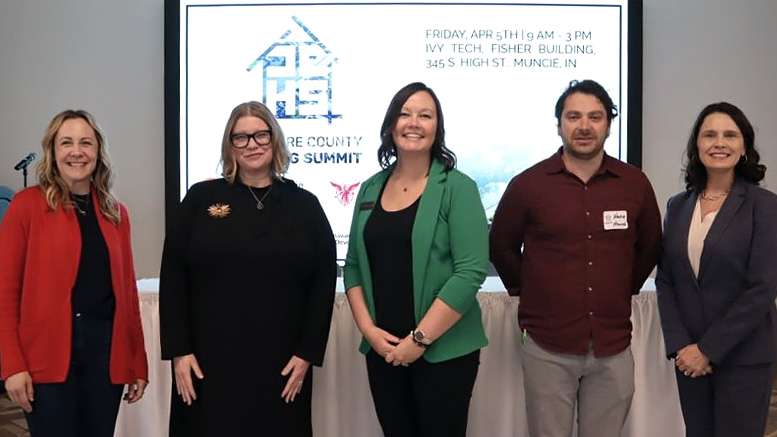 The Delaware County Housing Summit planning committee, from left, included Heather Williams, Traci Lutton, Erin Williamson, Nate Howard and Elizabeth Rowray. Photo provided