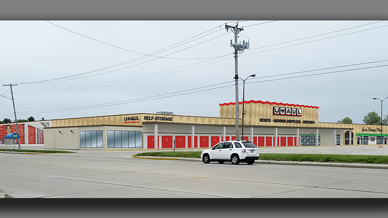Artist rendering of what the U-Haul facility will look like when renovations are completed.