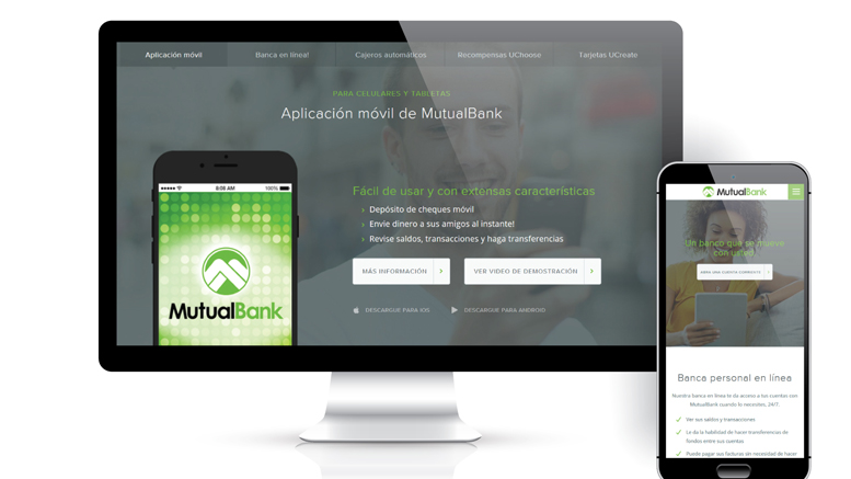 Bankwithmutual.com now available in Spanish. Photo provided.