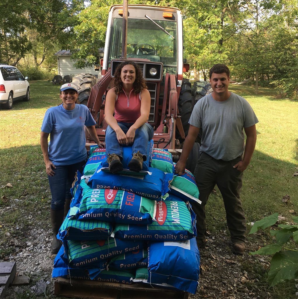 Cover crop planting team. Photo provided.