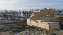 A new home under construction at Emerald Pointe, 1300 W. Sheffield Drive, Muncie, IN as photographed on February 13th. More homebuilding like this is needed. Photo by: Mike Rhodes