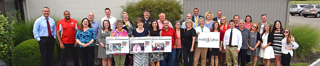 Group photo of Muncie Journal contributors taken in 2016