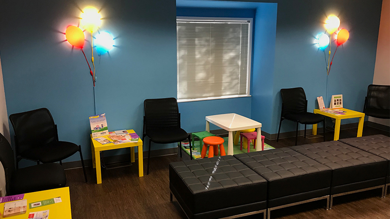 The waiting area is pictured at the new office. Photo provided.