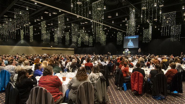550 teachers and staff attended the first-ever Muncie Community Schools appreciation luncheon. Photo by: Mike Rhodes