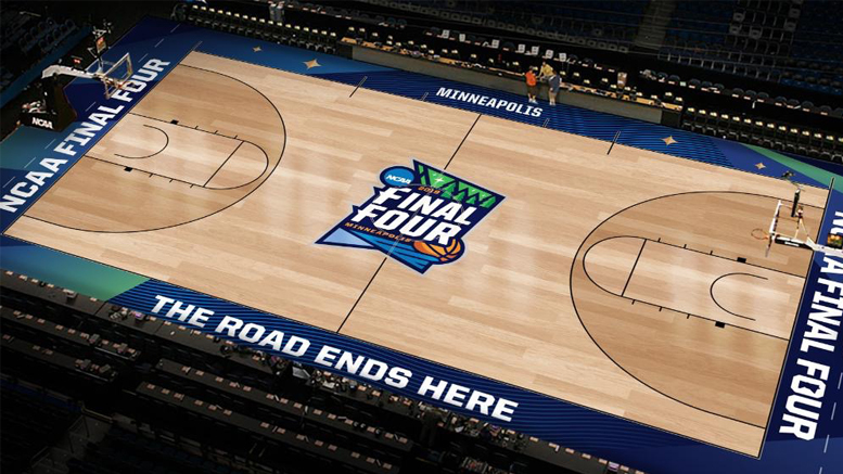 Connor O'Malia, a 2013 Ball State graduate, has unveiled his design for the basketball court that will host the 2019 men’s basketball Final Four in Minneapolis. Photo courtesy of Connor O'Malia.