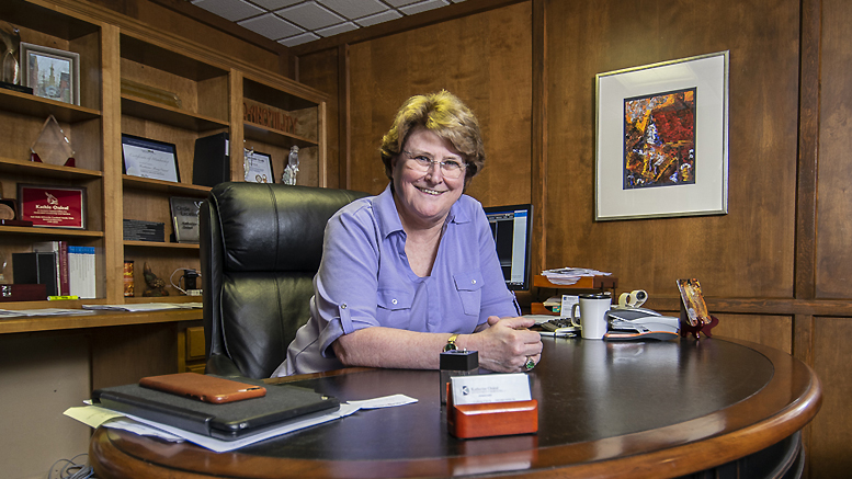 Katherine Onieal is pictured in her downtown office. Photo by: Mike Rhodes