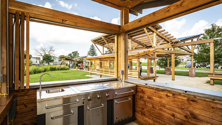 New kitchen pavilion at Maring-Hunt Library. Photo by: Chris Bucher Photographs