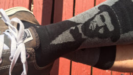 Nothing enhances a foot’s look like an Abe Lincoln sock. Photo by: Nancy Carlson