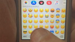 At least scrolling past emojis keeps your fingers nimble. Photo by: Nancy Carlson