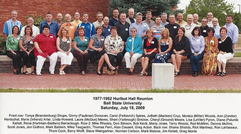 Hurlbut Hall's first reunion in 2009. Photo by: Ball State University