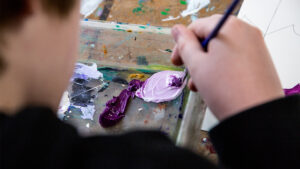 A youth painting class at Cornerstone. photo provided
