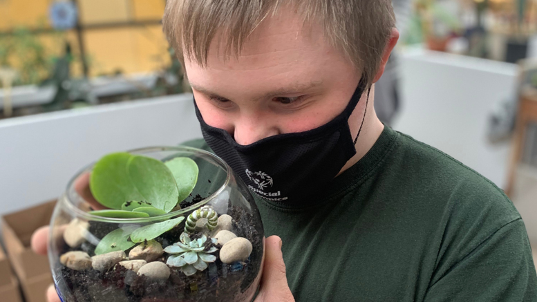 Students at Muncie Central High School were able to build and maintain their own terrarium with a Robert P. Bell Education Grant's support.
