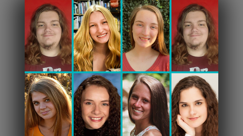 From left to right; top to bottom: Evan Conley, Kaitlyn Dotterweich Roberts, Marisa Engbrecht, Joseph A. E. Fleming, VI, Mary Groover, Jascey Harrington, Elizabeth Reece, and Brooke Stallings. 