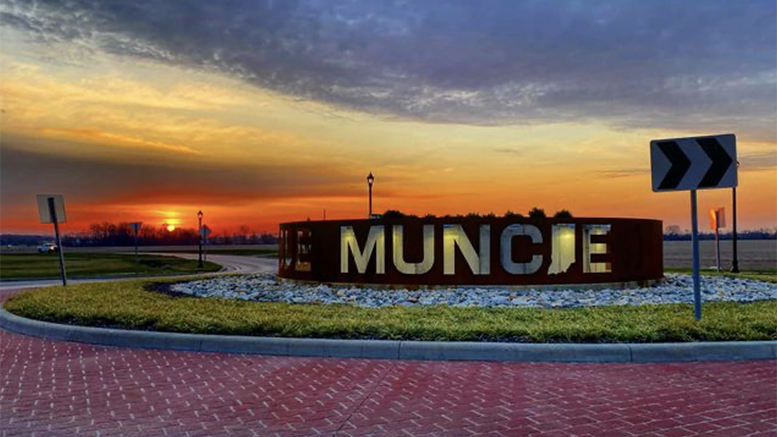No filter. Just Muncie. North Muncie roundabout, a Community Enhancement Project. Photo by Aimee Robertson-West.