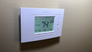 Changing the temperature from 72°F to 68°F could lower an energy bill by up to 10%. Photo by Mike Rhodes