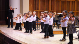 Youth Symphony Orchestra Suzuki class is pictured performing during a May 8, 2022 concert. Photo by Krista Wagner