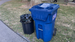 The familiar blue recycling toter. Photo provided