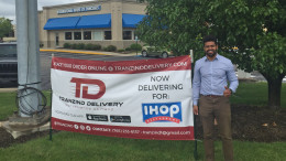 Co-founder, Jordan Presley outside Muncie IHOP