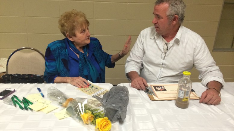 Steve Robert with Holocaust survivor Eva Moses Kor. Photo provided.