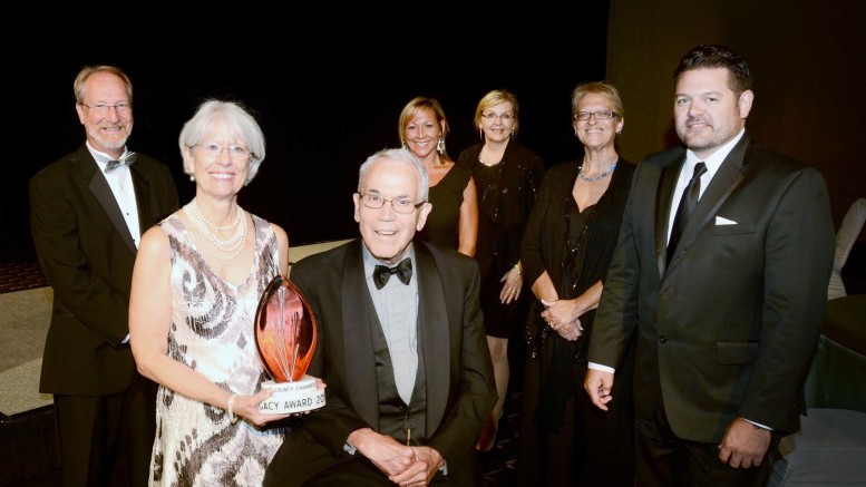 Photo: Muncie-Delaware County Chamber of Commerce. Pictured Left to Right: Jay Julian, Linda Branam, Dr. George Branam, Erin Ailstock, Nancy Norris, Brenda Brumfield and Jeff Daniels.