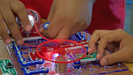 Muncie Public Library received a Ball Brothers Foundation Rapid Grant to purchase STEM (Science, Technology, Engineering, and Math) educational toys. Older children’s toys are designed to spark an interest in robotics and circuitry. Photo by: Rebecca Parker