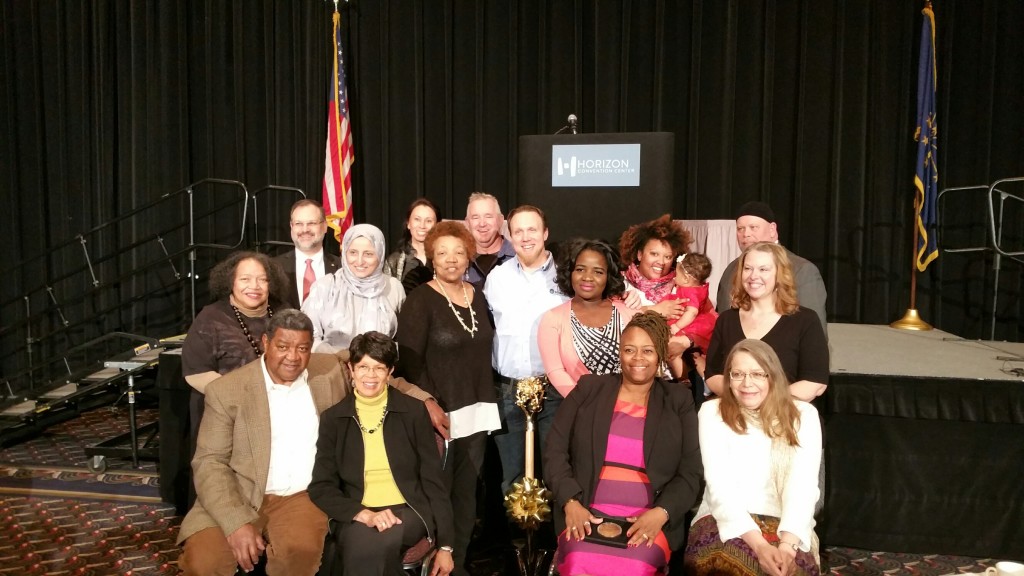 Group photo of the VIVA award presenters, award winners and family members. Photo provided.