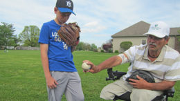 Bob Gillum and his grandson, Kade Oliver, share a love of baseball. Photo by: John Carlson