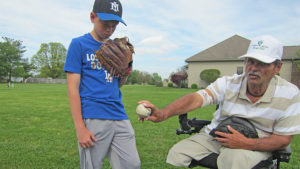 Bob Gillum and his grandson, Kade Oliver, share a love of baseball. Photo by: John Carlson