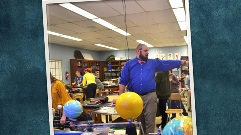 Steve Spradlin in the classroom. Photo provided.