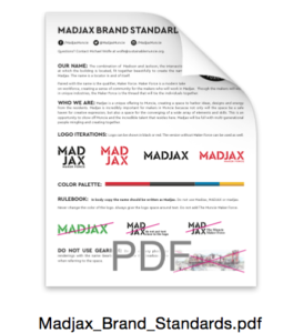 Madjax Branding Standards document.