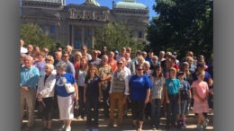 Wednesday for the press conference announcing the torchbearers for the 92-county Indiana Bicentennial Torch Relay in September. Photo provided.