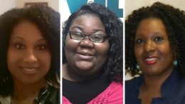 Hurley and Fredine (Wynn) Goodall Scholarship Recipients. From L-R: Anitra Davis, Timika Johnson, Tamela Moore. (Not pictured) Michelle Hill, Christopher Stewart
