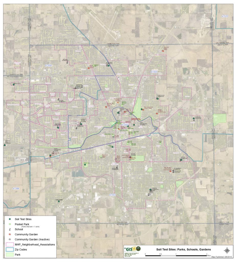 MAP Soil Tests with Test Sites. Photo provided.