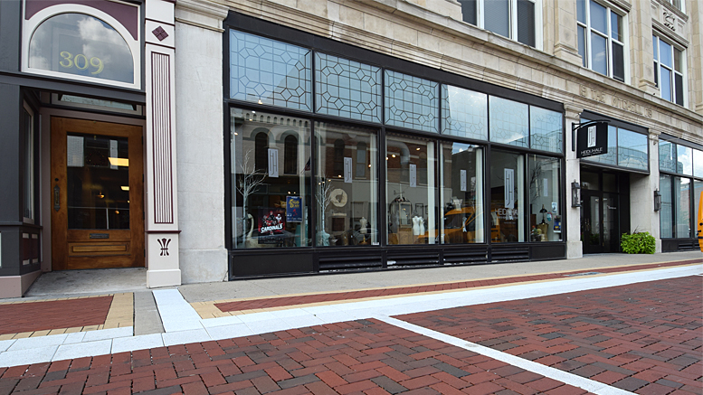 A view of the new brickwork and parking spaces in front of HEIDIJHALE, 301 S. Walnut Street. Photo by: Mike Rhodes