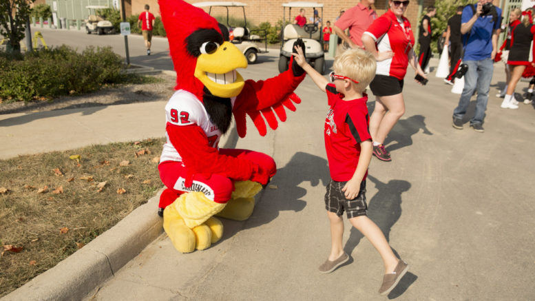 Charlie Cardinal is always a hit with the kids! Photo provided.