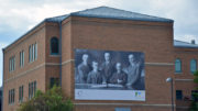 Ball Associates Building Mural featuring the five Ball Brothers. Photo by Mike Rhodes