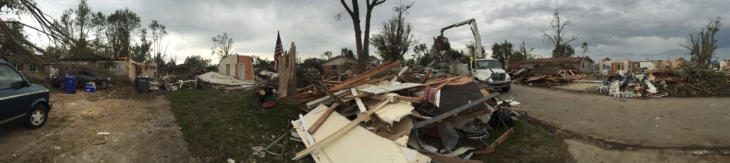 Panoramic view of the damage in Kokomo. Photo by: Mark Slusher