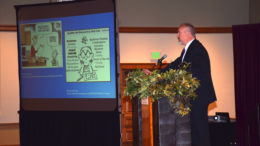 MCS Superintendent Dr. Steve Baule giving his "State of the Muncie Community Schools report." Photo by: Mike Rhodes