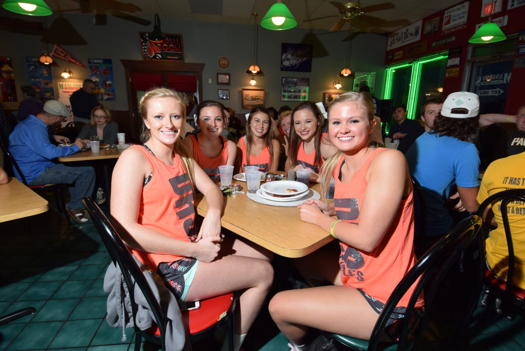 Students from Delta High School enjoyed pizza and grinders during the High School Sectional Preview. Photo by: Mike Rhodes