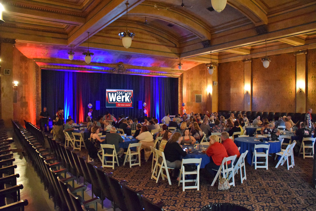 An image of Cornerstone Center for the Arts "Grand Hall" during WERK's 50th Birthday celebration. 135 singers will perform the final choral piece of the concert in this room: a cantata by Mozart. Photo by: Mike Rhodes