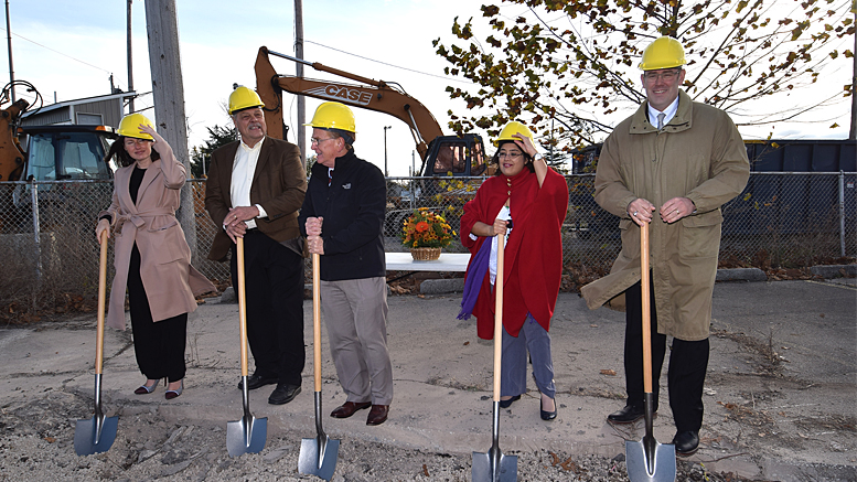 Pictured from left to right: Megan Quirk, Mark Flodder, Mayor Dennis Tyler, Jacqueline Hanoman, Jud Fisher. Photo by: Mike Rhodes