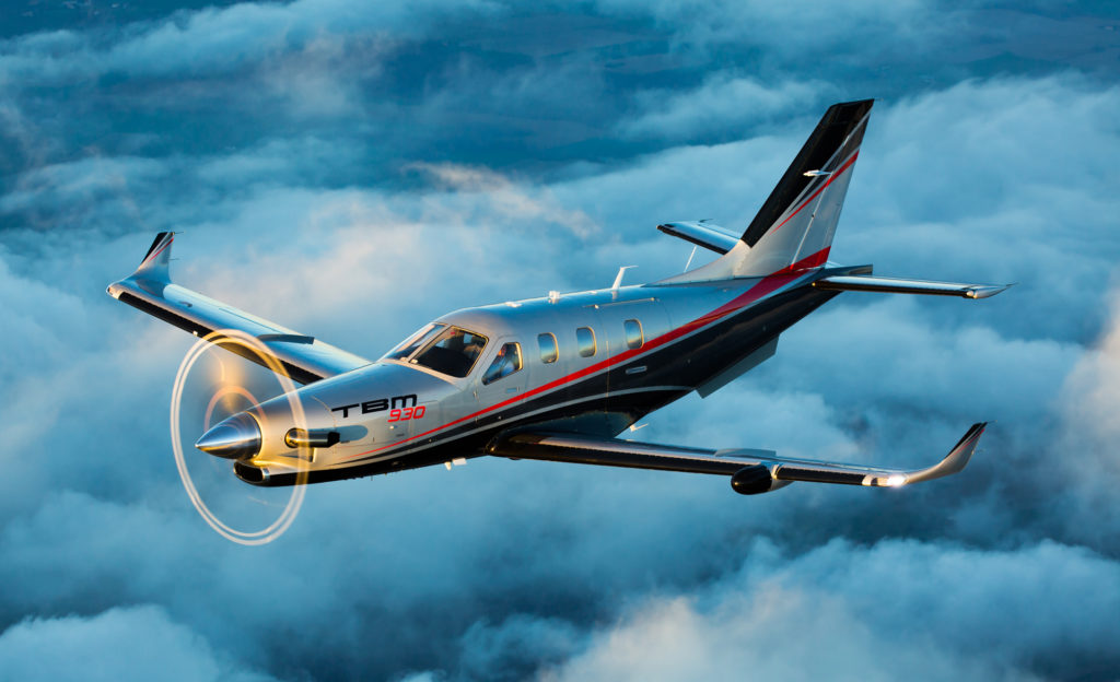 TBM Aircraft in flight. Photo provided. 