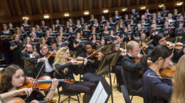 Students in the School of Music have been rehearsing several  times a week for the school's Feb. 26 performance at the Palladium in  Carmel. Photo courtesy of Ball State University School of Music