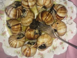 Escargot is better known as snails. Photo by: Nancy Carlson