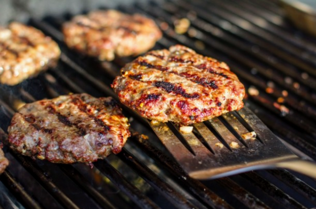 Burgers are easy to start with when using your outdoor grill. 