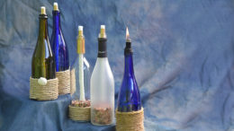 Crafty items like repurposed wine bottles turned into candles can make interesting "giver-focused" gifts. Photo by: Mike Rhodes