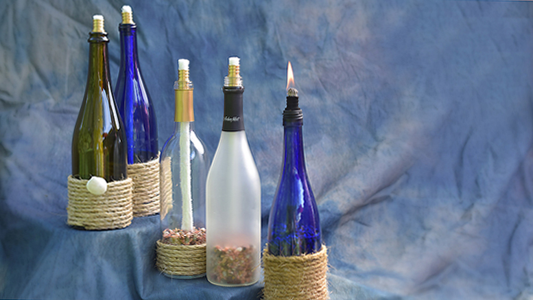 Crafty items like repurposed wine bottles turned into candles can make interesting "giver-focused" gifts. Photo by: Mike Rhodes