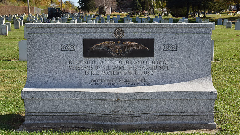 Monument to veterans at Beech Grove Cemetery. Photo by: Mike Rhodes