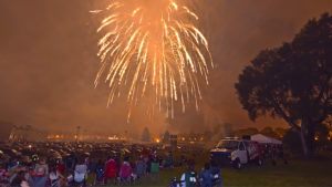A scene from the levee at a prior "Set the Night to Music" fireworks display. Photo by: Mike Rhodes