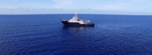 The R/V Petrel, owned by Microsoft Cofounder and Philanthropist Paul G. Allen, at sea in search of the USS Indianapolis. Photo credit: Photo courtesy of Paul G. Allen